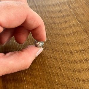 Silver rhinestone Pandora charm